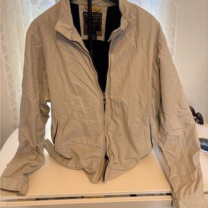 Abercrombie & Fitch Vintage 90s Nylon Jacket | Size L | Tan Zip-Up
